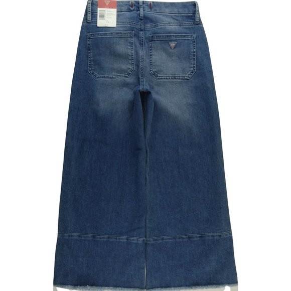Guess Denim - NWT GUESS Wide Leg Flare Crop Fray Hem 24 A258J